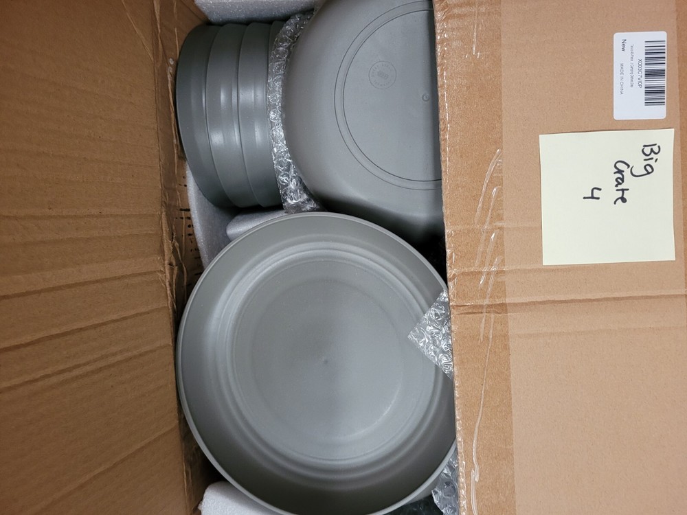 48 Piece Gray Camping Dishes Set