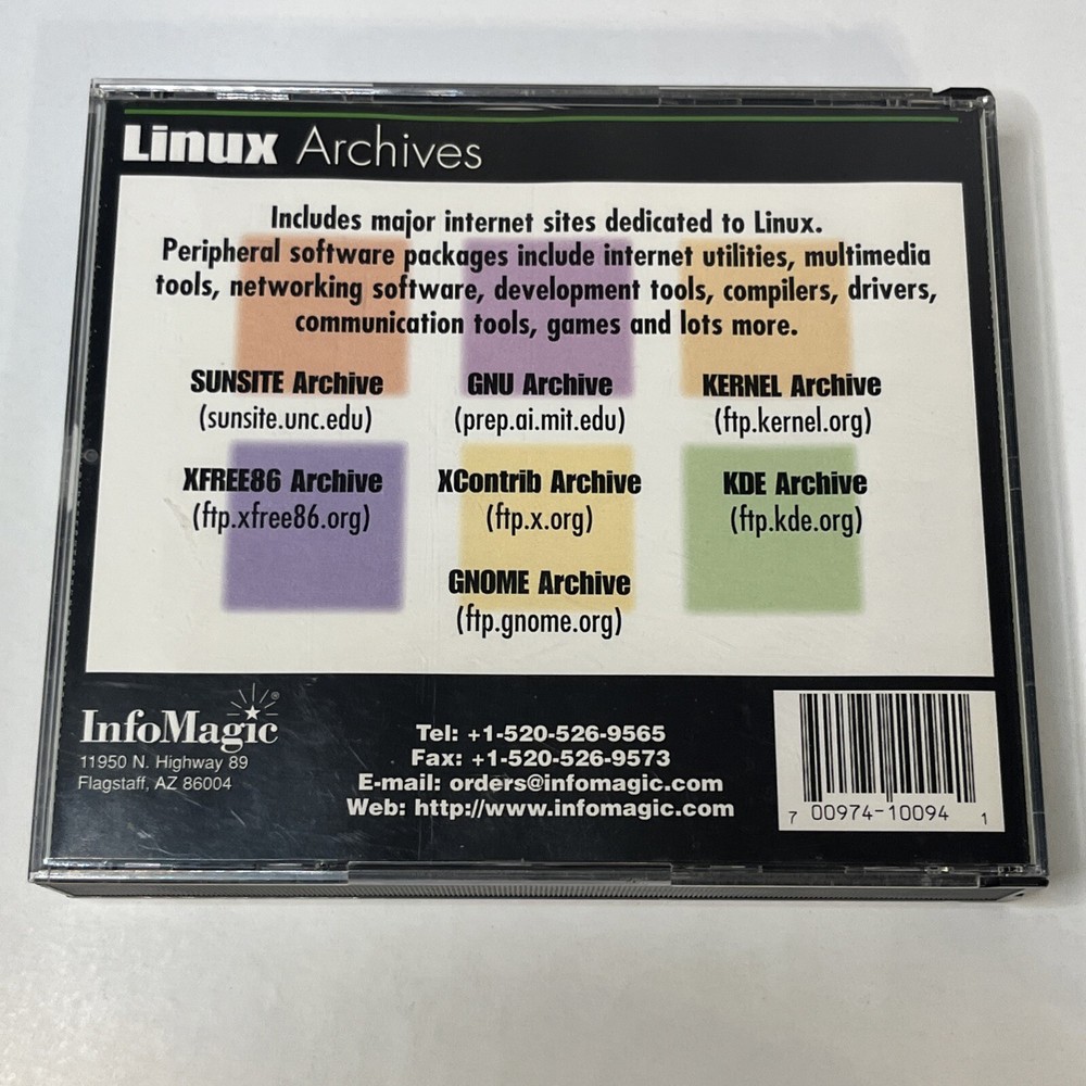 InfoMagic 6-CD Linux Archive Summer 1999 Tools & Software PC CD-ROM