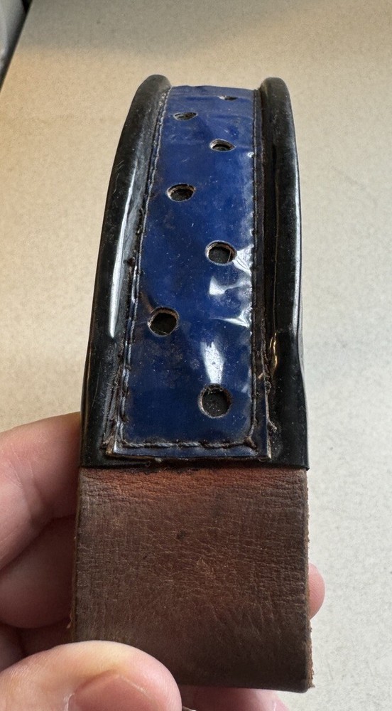 Blue English Leather Brow Band