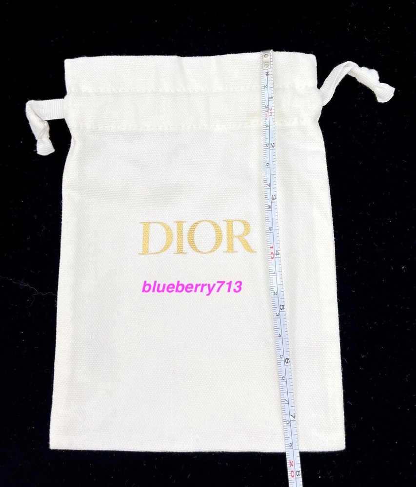 10pcs Christian Dior Makeup White Pouch Drawstring Small Bag Authentic
