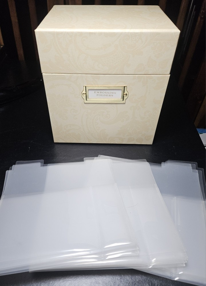 Anna Griffin Embossing Folder Storage Box With 15 Storage Sleeves