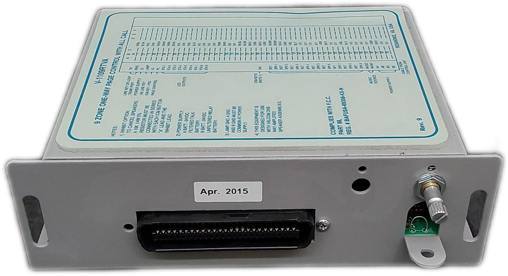 Valcom V-1109RTVA 9-Zone Page Control Intercom