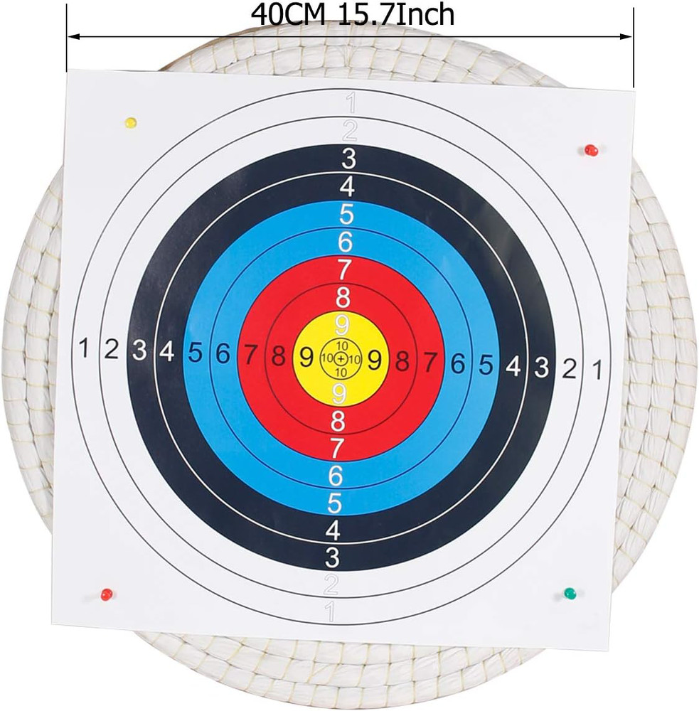 Handmade Solid Straw Round Archery Target Bow for Traditional Shooting