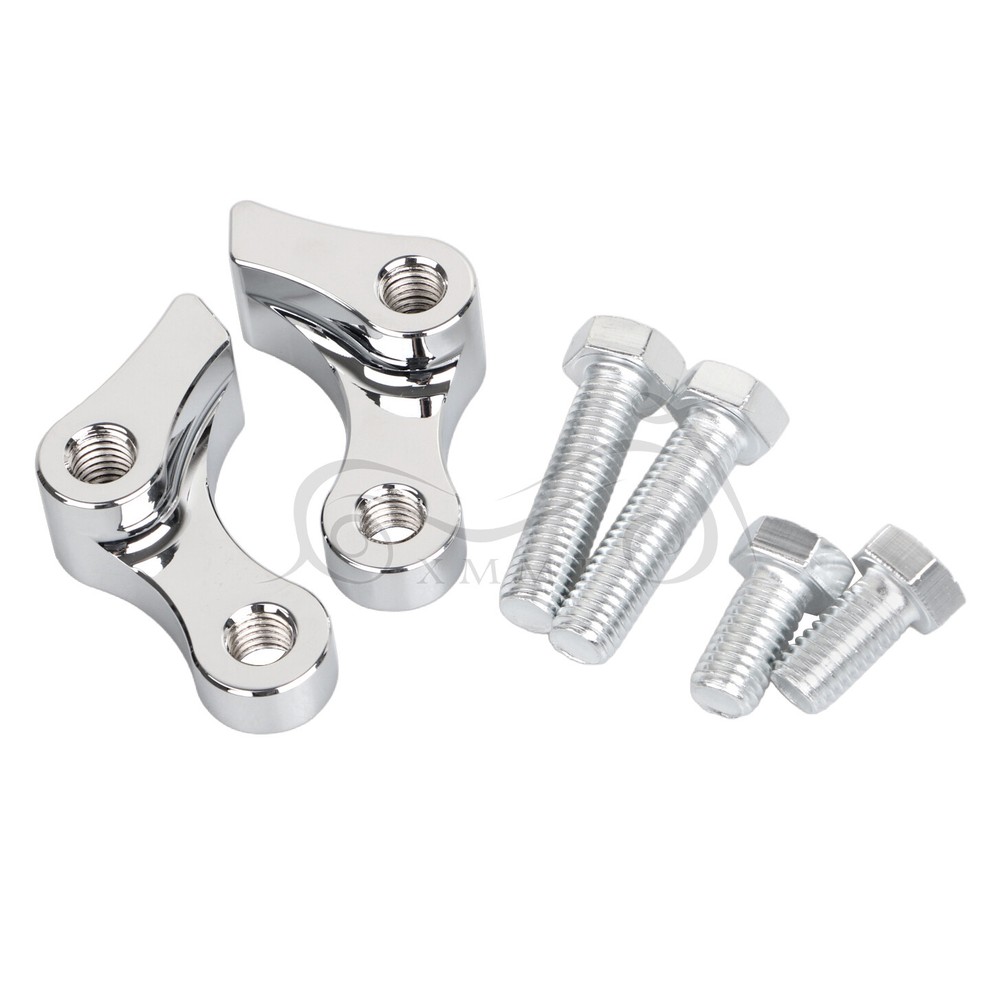 Chrome 1" Adjustable Lowering Kit For Harley Dyna Super Glide FXD Custom FXDC