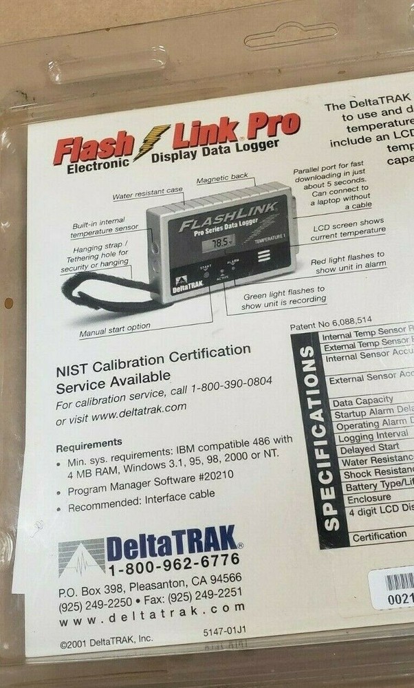 DeltaTrak 20261 FlashLink Pro Data Logger