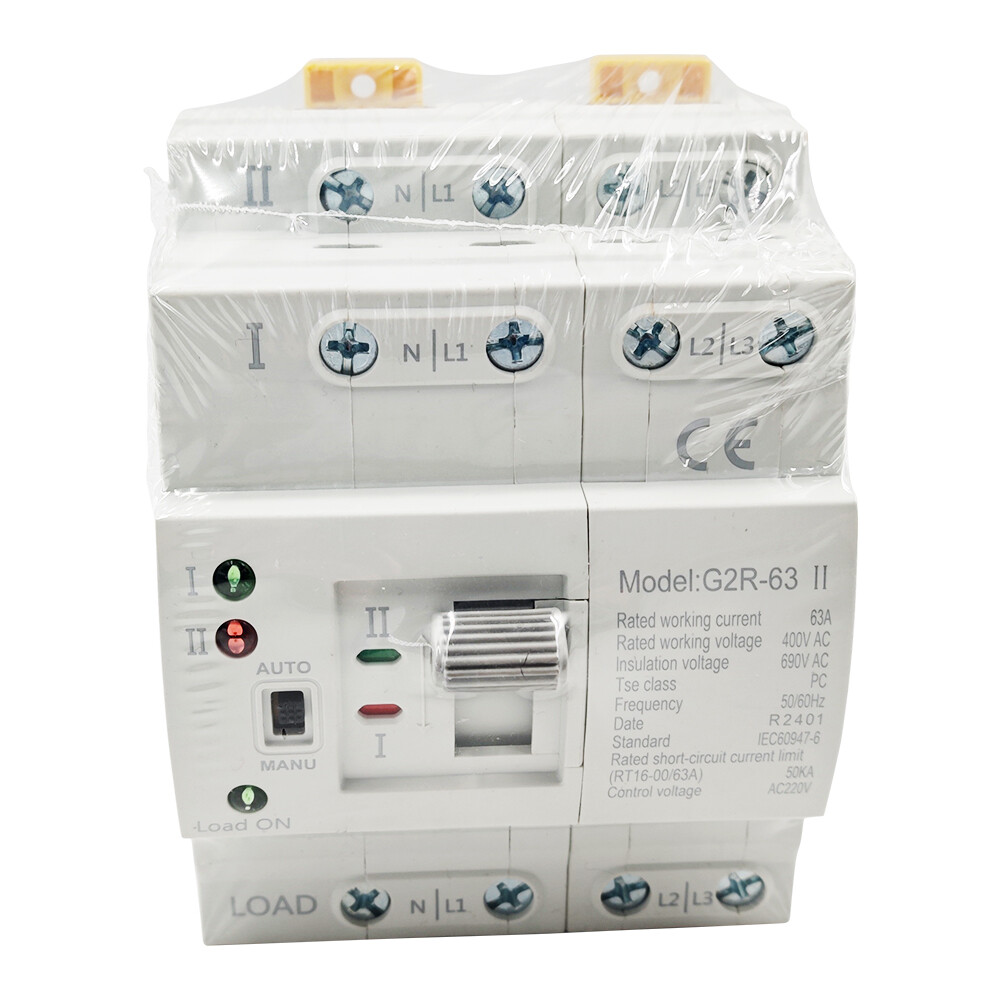 NEW Mini Dual Power Automatic Transfer Switch 4P 63A 220V Grid to Alternator