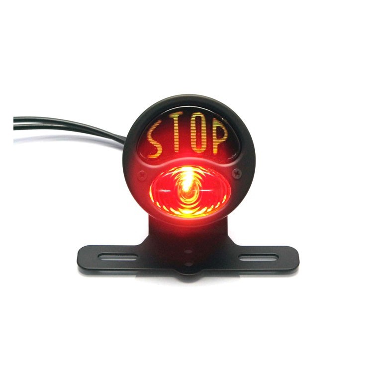 Motorcycle Tail Light Lamp Universal (Black)