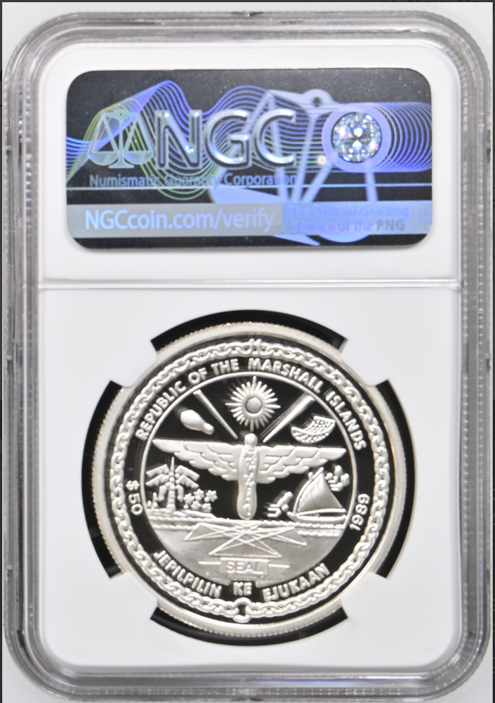 Marshall Islands 50 dollar First Space Shuttle Flight PR69 NGC