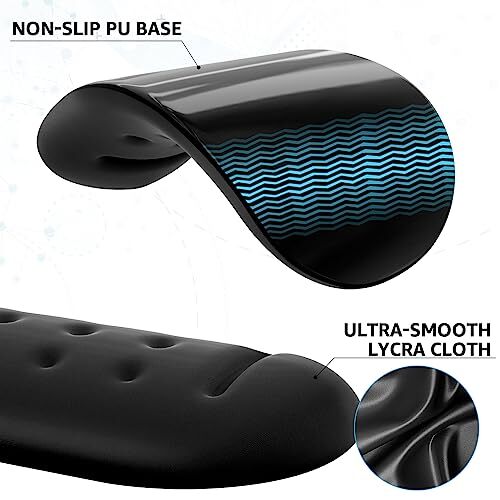 Ergonomic Memory Foam Wrist Rest Mouse Pad Wrist Support for Computer PC