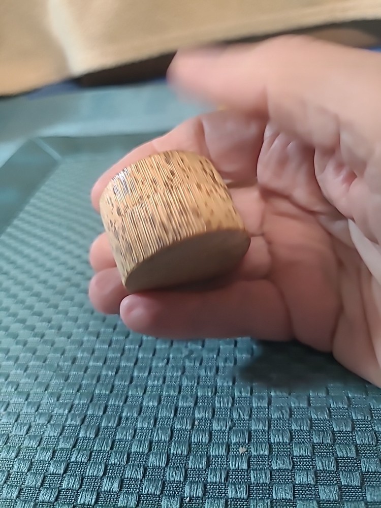 VINTAGE BAMBOO TRINKET CONTAINER THAT IS LINED