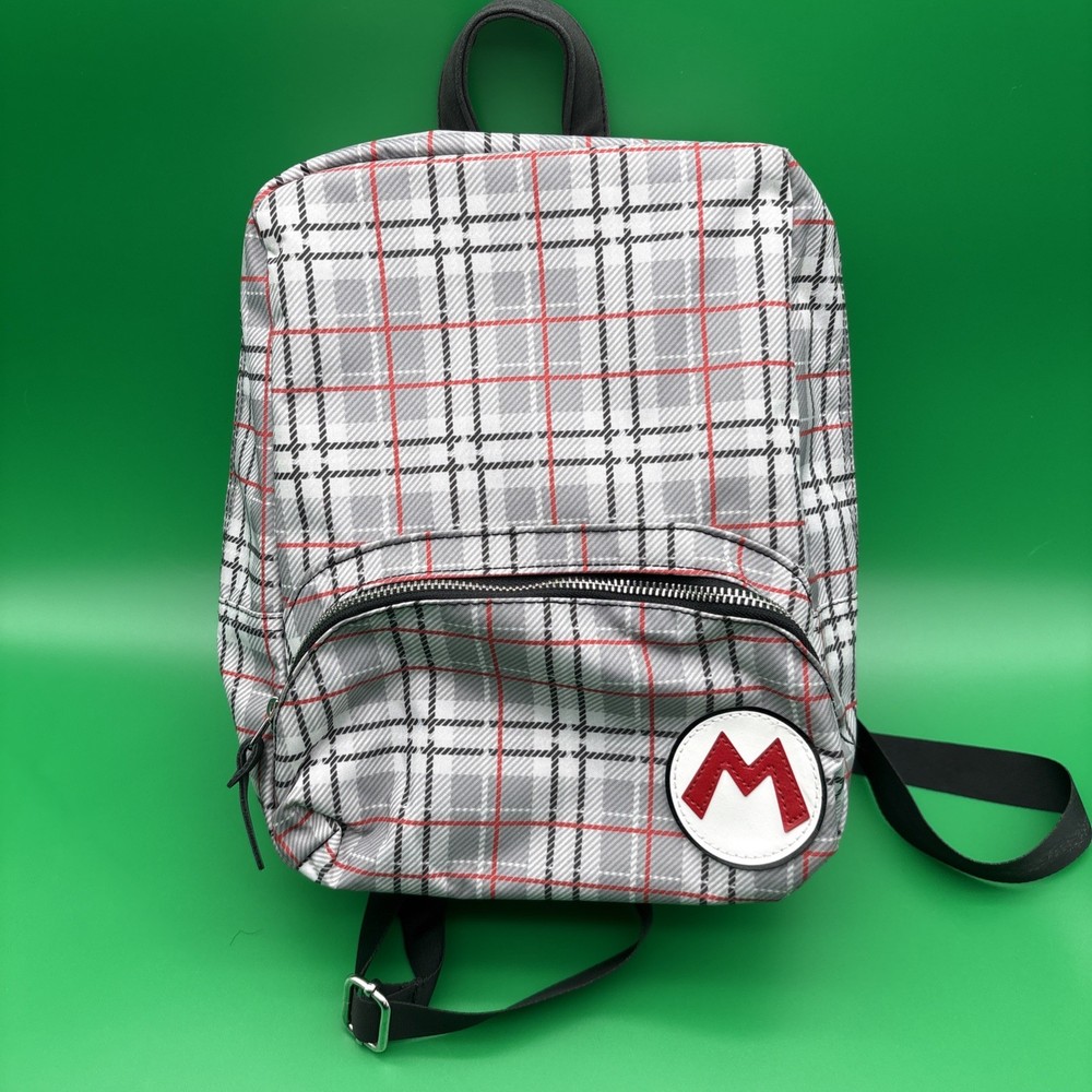 Mario Bros Controller Gear Super Plaid Mini Backpack Nintendo Switch Compatible