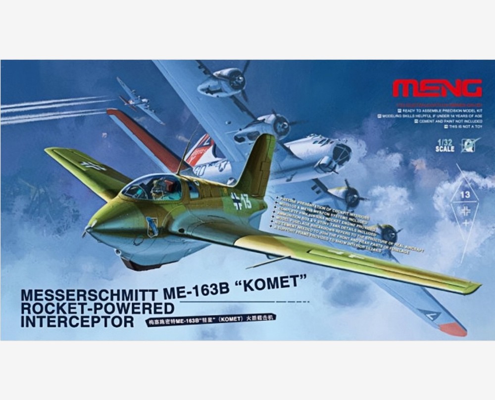 Meng Model 1/32 QS001 Messerschmitt Me 163B "Komet" Rocket-Powered Interceptor