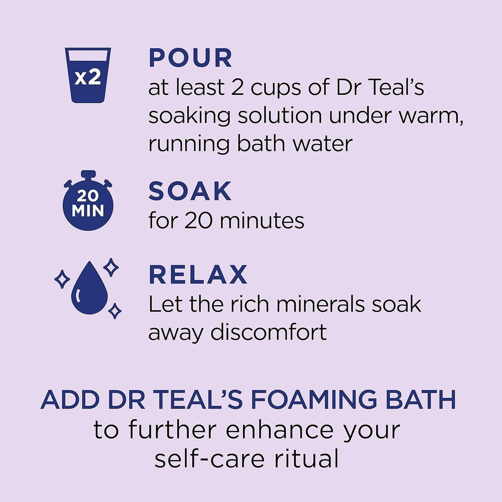 Dr Teal's Epsom Salt Soaking Solution, 3lbs - Pick Your Scent