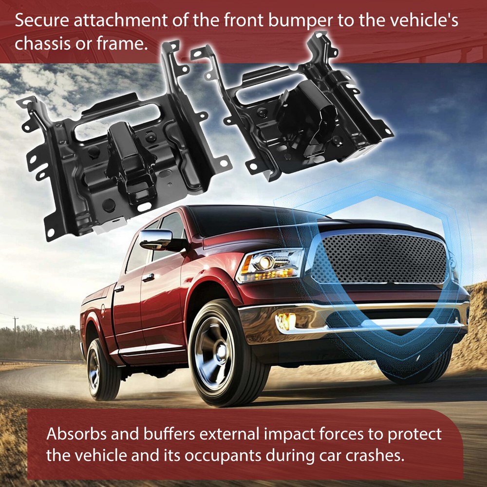 BUMPER BRACKET FRONT LEFT & RIGHT FITS 2013-2023 RAM 1500 #68232485AA