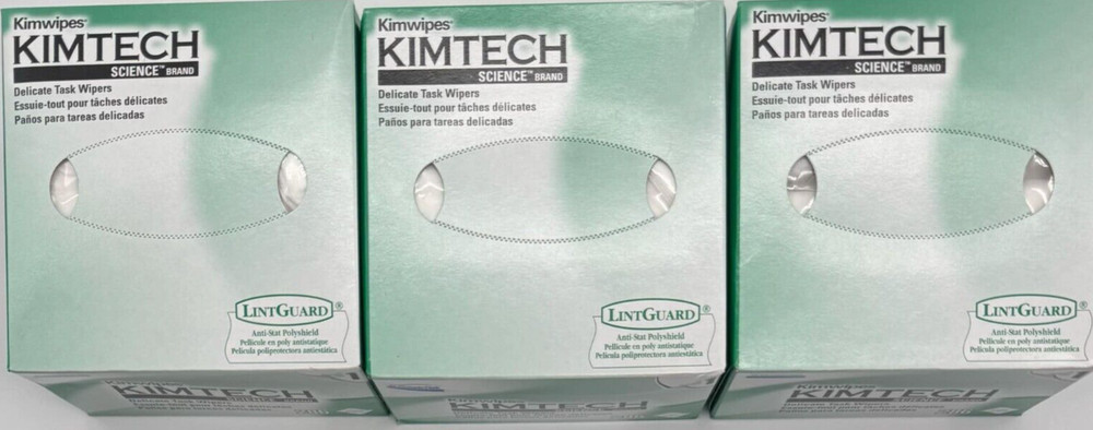 3PK Kimtech Science Delicate Task Wipers ~ WHITE ~ 286 EACH ~ FAST SHIP ~ NEW