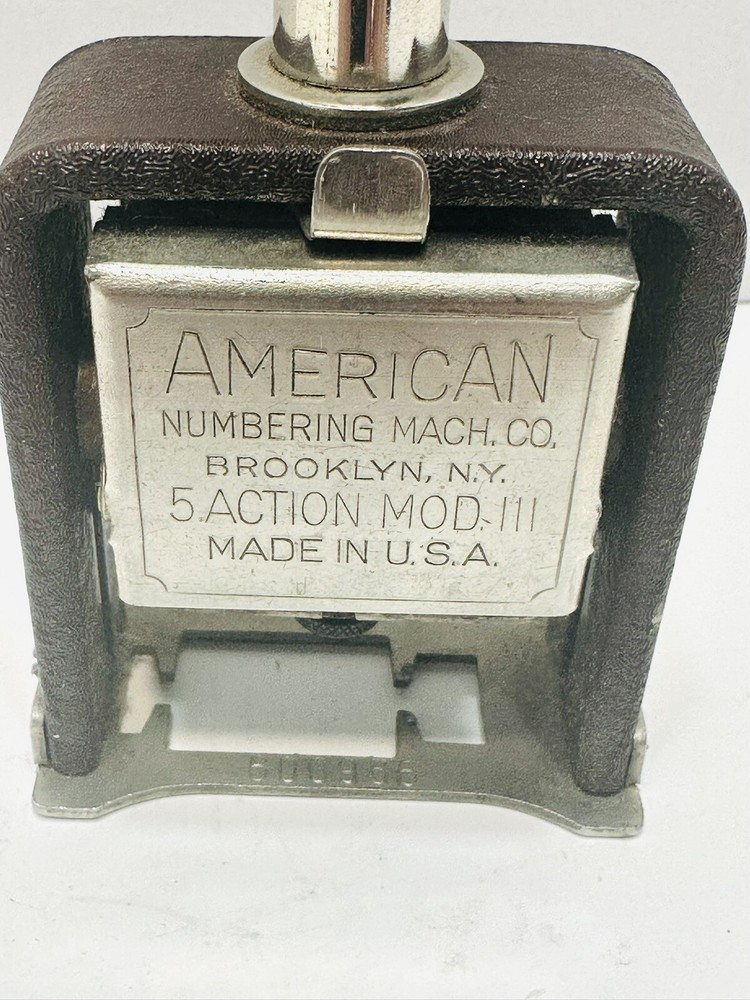 Vintage American Numbering Co. Numbering Machine Model 111
