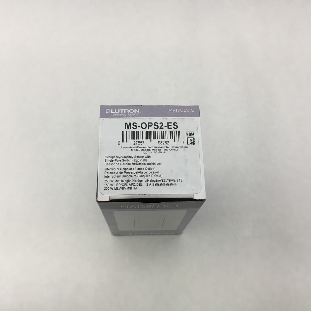 Lutron MS-OPS2-ES NIB Occupancy/Vacancy Sensor W/ Switch Eggshell C6