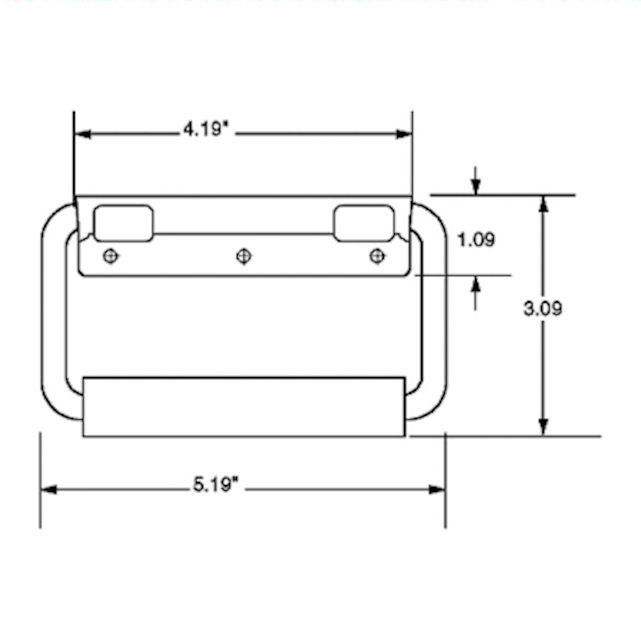 (2 PACK) PENN ELCOM 2356BK Surface Mount Spring Loaded Handle w/Screws - BLACK