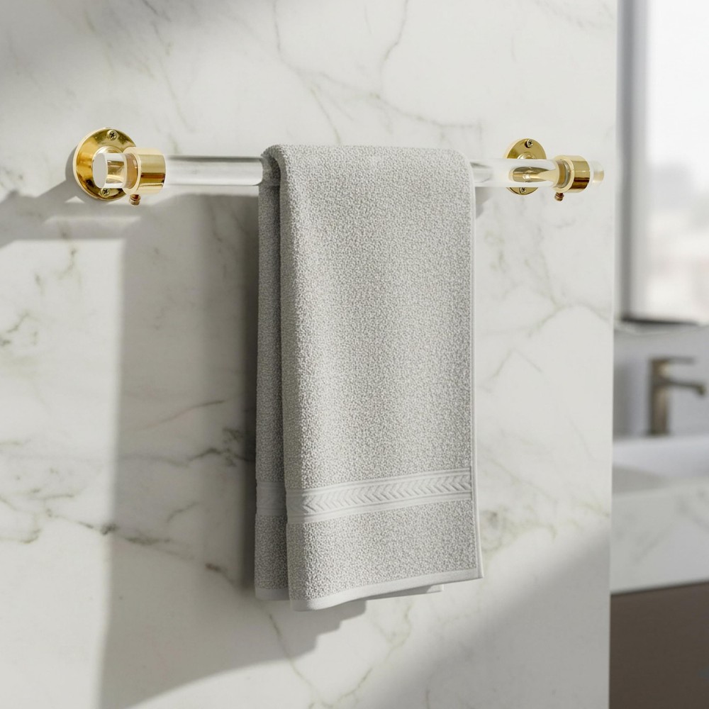 Lucite Towel Bar – Open Bracket Wall-Mount Towel Rack Made from Durable Rust-...