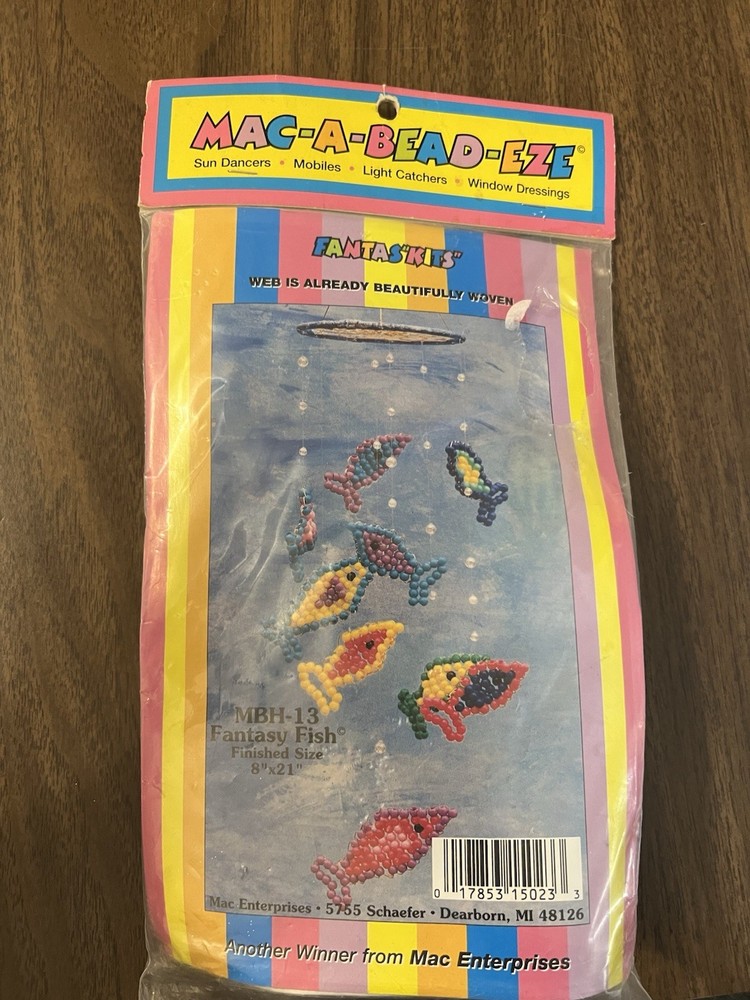 Mac-a-bead-eze Fantasy Fish Vintage Beading Kit Mobile Sun Dancer