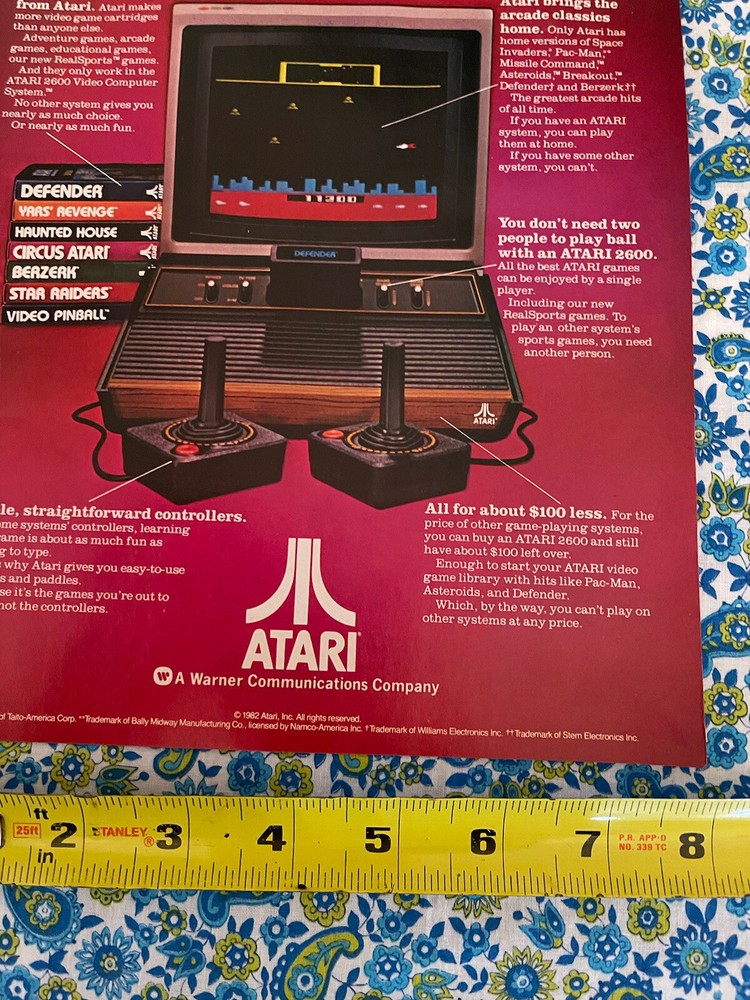 Vintage 1982 Atari Print Ad Why Atari Is #1 Ad Only