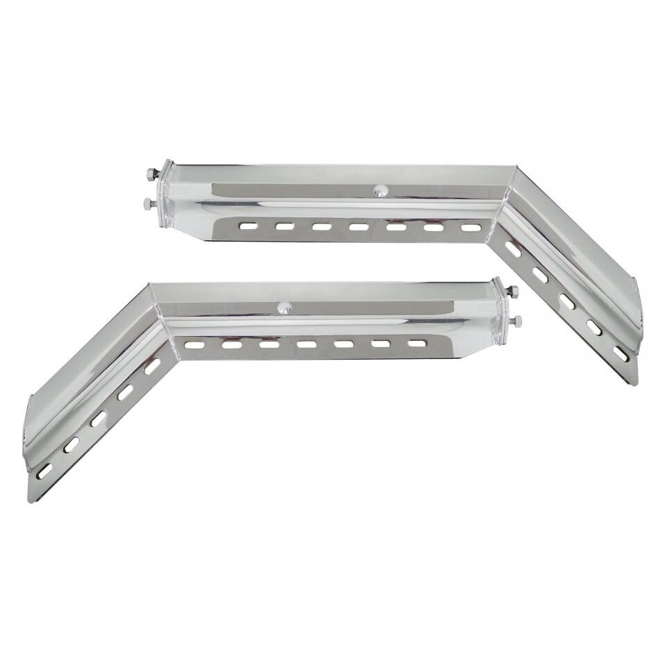 45 Degree Angled Deluxe Stainless Mud Flap Hanger - 2" Bolt Pattern