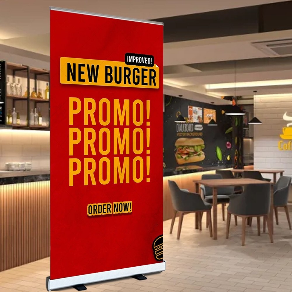 Heavy-Duty Retractable Roll Up Banner Stand 31 ½"x80" (Frame Only)