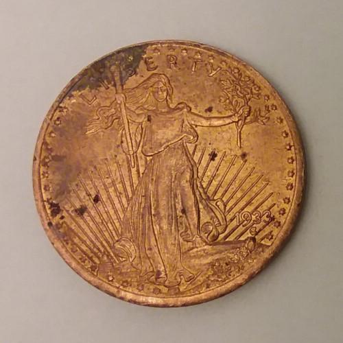 Walking Liberty Copper Advertising Token 27mm