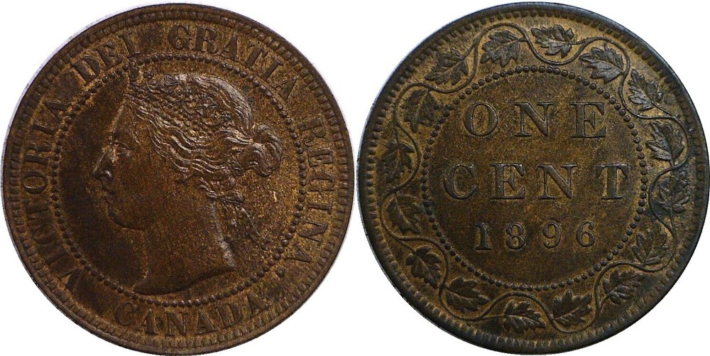 1896 1C Canada Large Cent Victoria Uncirculated