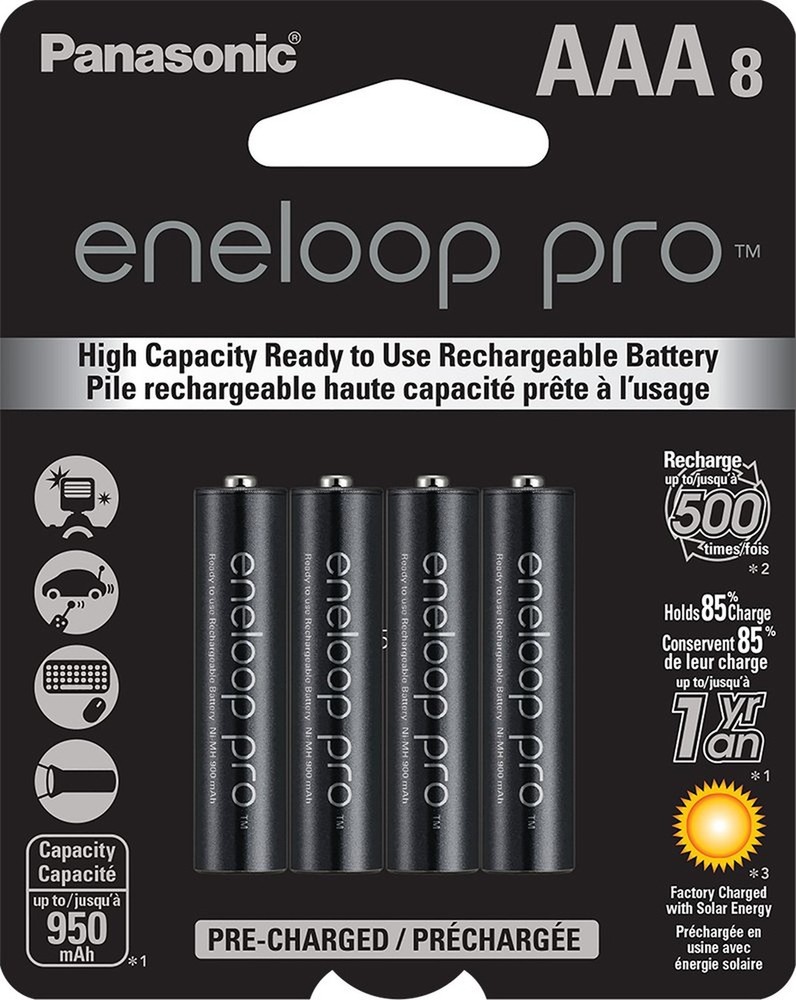 Eneloop Panasonic pro AAA Batteries (8-Pack) and Advanced pro 4 Hour Quick Ch...