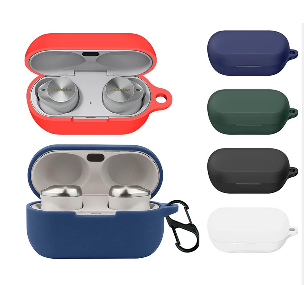 Shockproof Silicone Case Earbuds Pouch Cover W/ Clip Hook for Technics EAH-AZ80