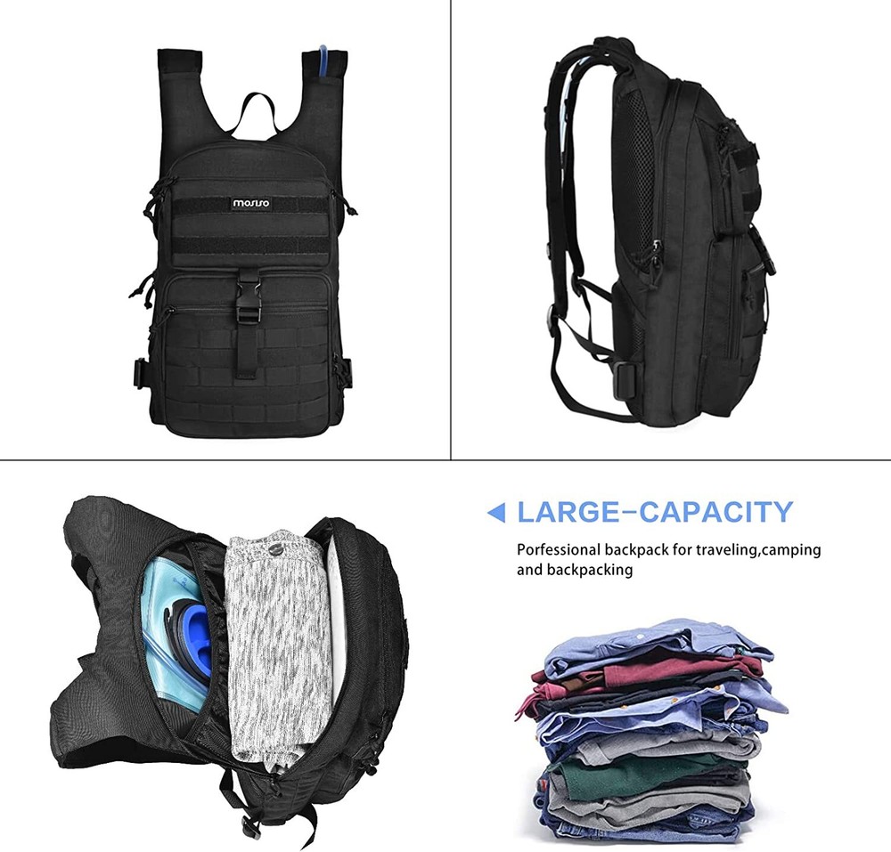 Tactical Hydration Pack Backpack Military Daypack Bag with 3L Water Bladder