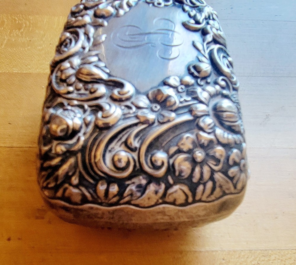 Antique Gorham Sterling Silver Repousse Soap Box