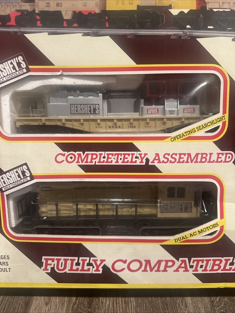1995 K-Line Hershey's Work Train O-27 Gauge 7 Piece Train Set - MIB