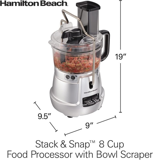 ''OPEN BOX Hamilton Beach Stack & Snap Food Processor & Vegetable Chopper