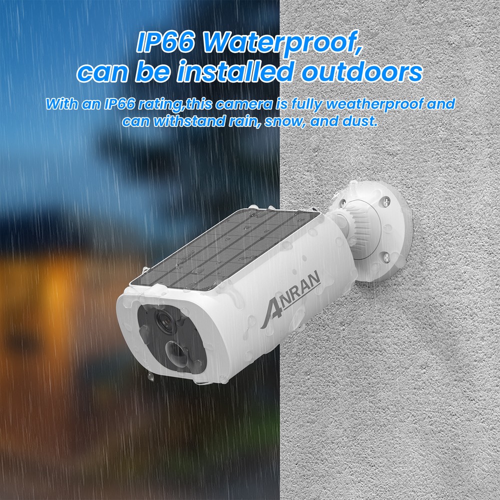 Wireless Solar Battery Powered Wifi Home Security Camera System Outdoor Audio IR
