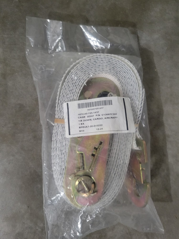 5000 Lb AIRCRAFT Cargo Strap, Military Surplus