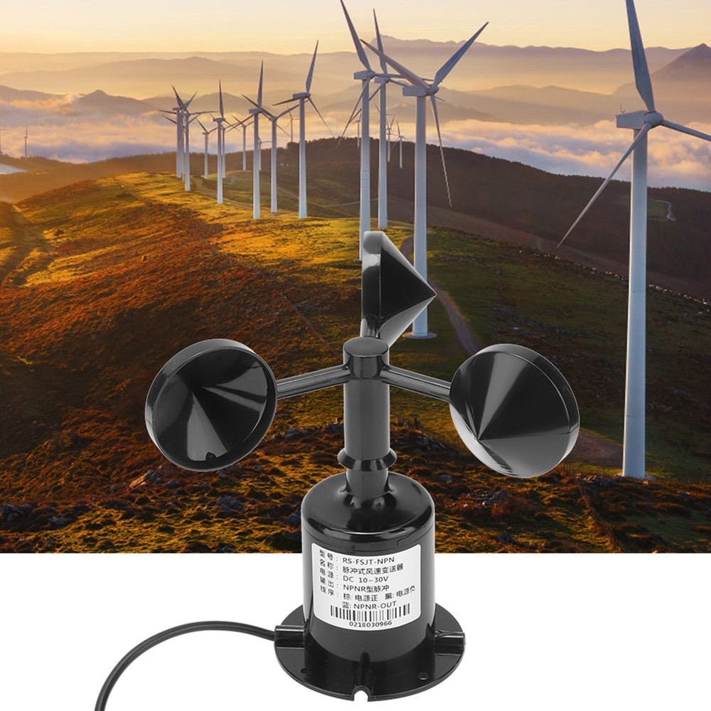 Environment Anemometer Output Pulse Type Three Cups Wind Speed Sensor