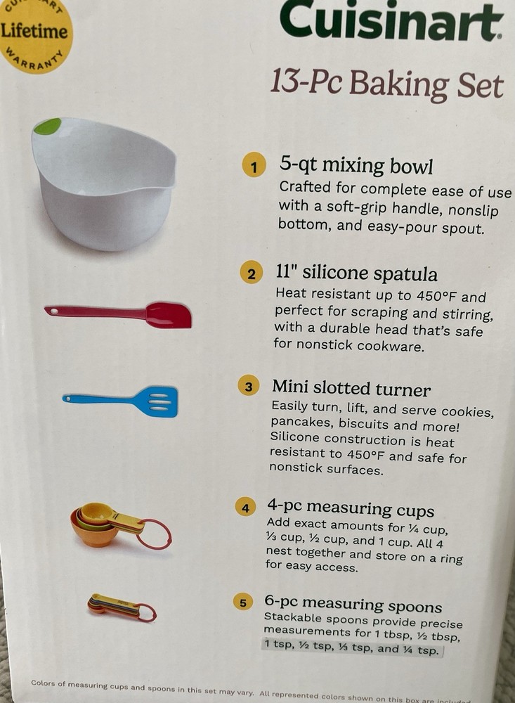 Cuisinart 13-Pc Baking Set Durable Dishwasher Safe