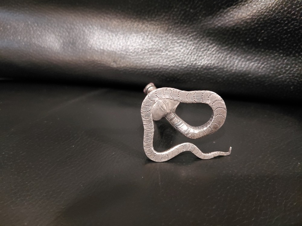 Indian Silver Cobra Ruby Inset Eyes