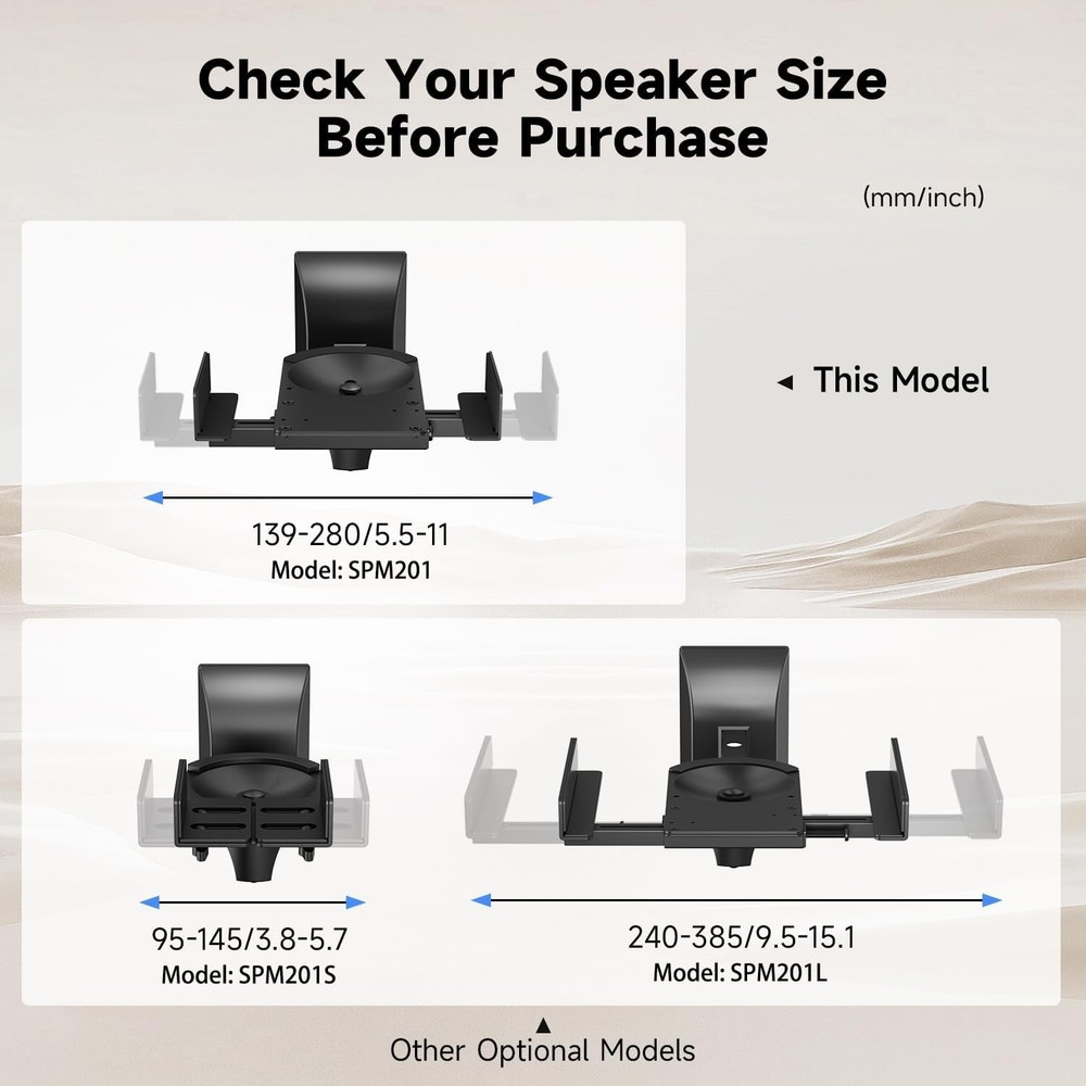 Dual Speaker Wall Mounts with Cable Management - Elegant Design, Easy Install