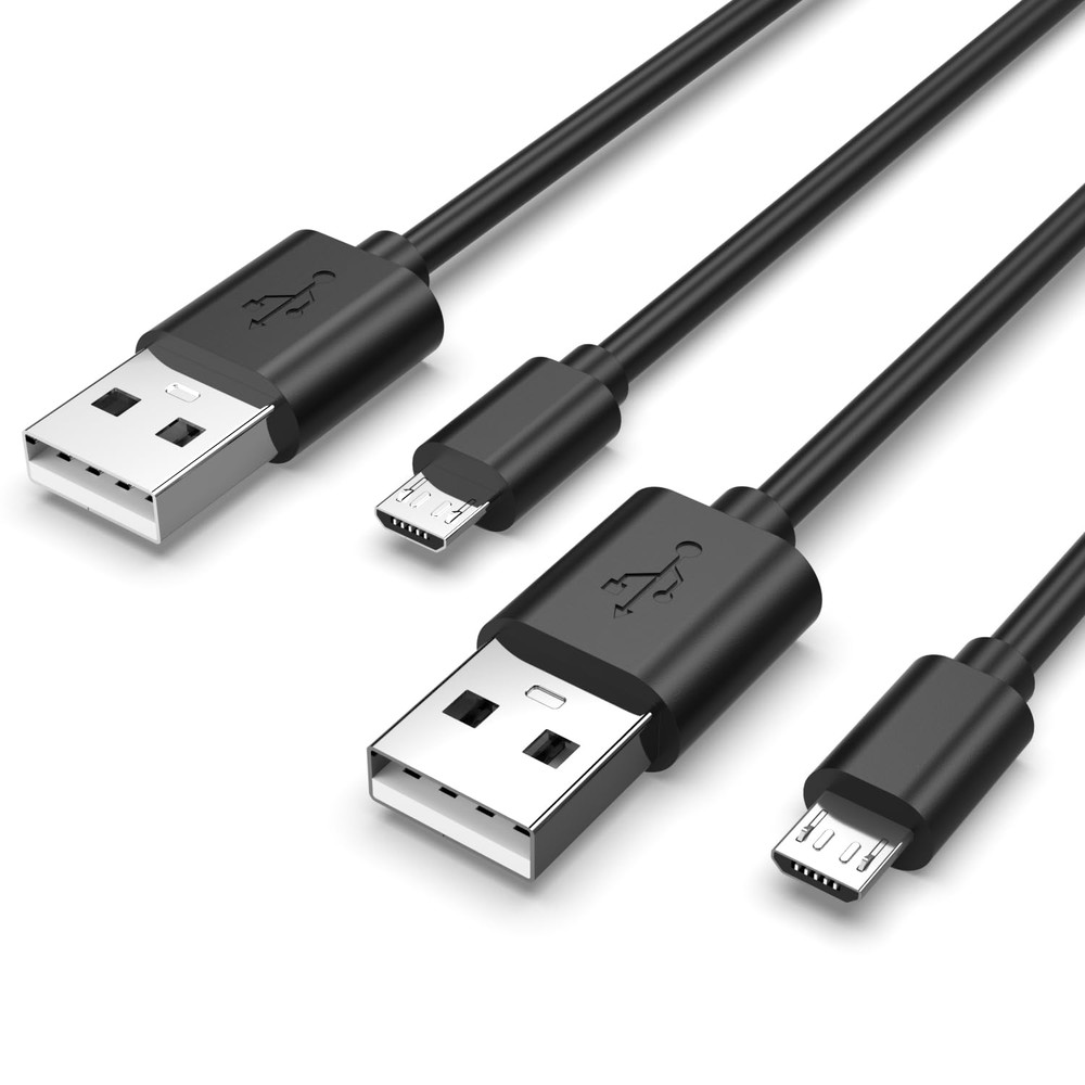2 Pack 10 Ft Micro USB Charging Cable Fit for PS4 Controller, Dualshock 4, Xbox