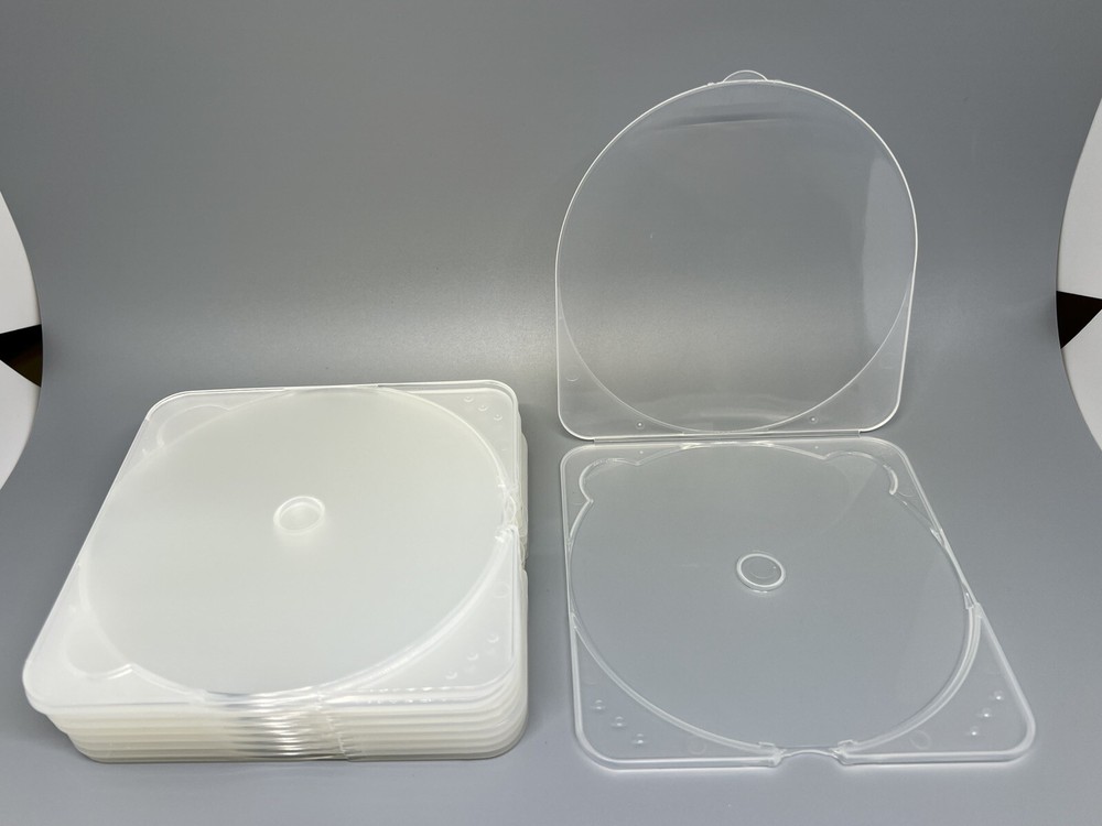 100 PCS NEW HIGH QUALITY SQUARE CD POLY CASES CD BOX, CLEAR, TRIMPAK