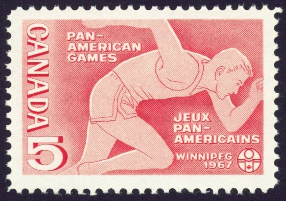 Canada sc#472 Pan-Ameriacan Games: Runner, Mint-NH