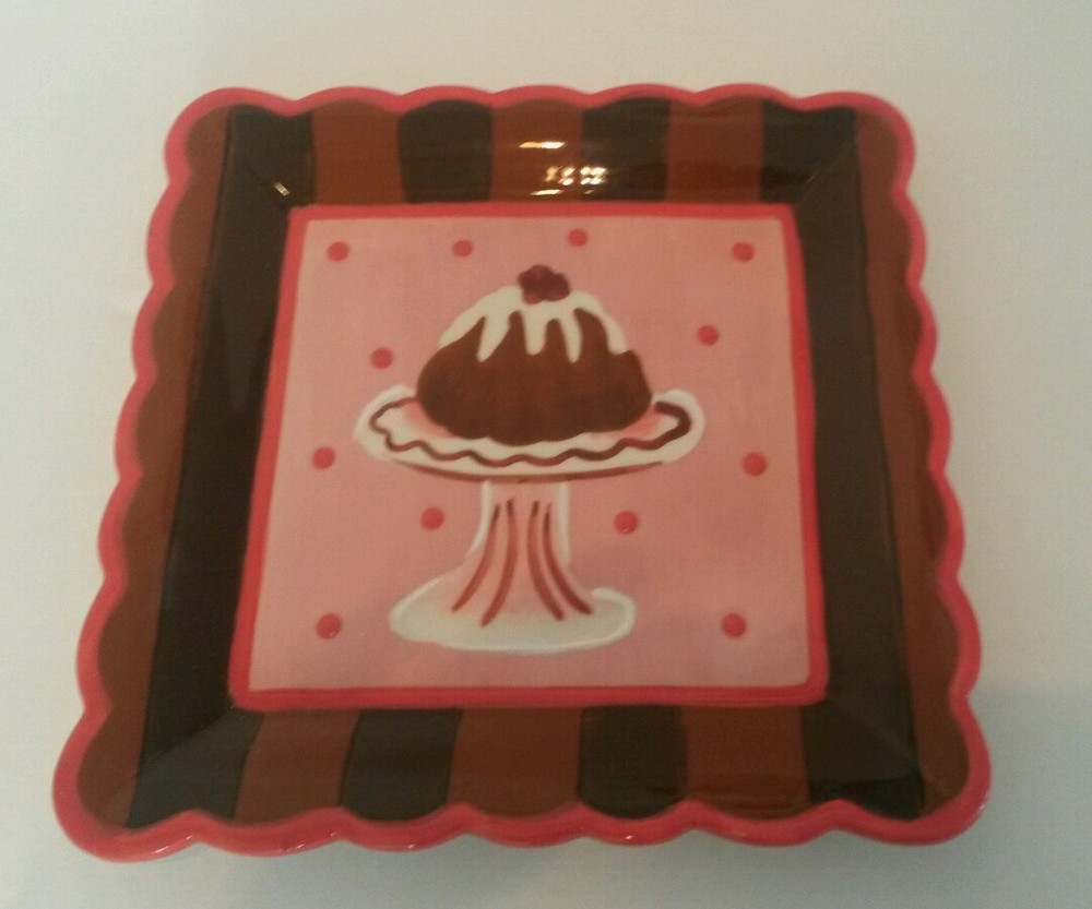 Cake plate or Wall decor ceramic cake plate 8" GORGEOUS! !