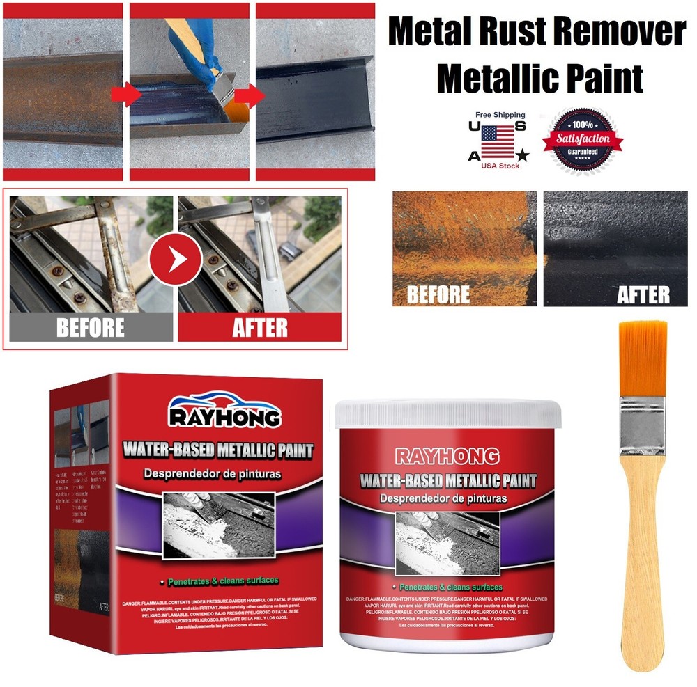 2PCS 100ML Metal Rust Remover Water-based Metallic Paint Rust Conversion Agent