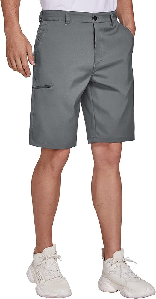 Men's Golf Shorts Stretch Chino Lightweight Quick Dry Flat Front Work Half Pants