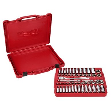 3/8" Drive 56pc Ratchet & Socket Set - SAE & Metric