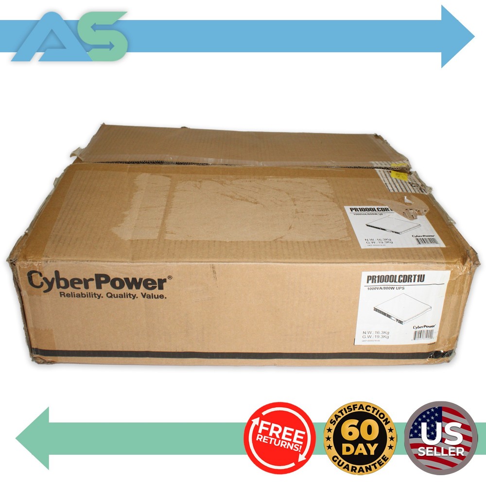 CyberPower Rackmount UPS Battery Backup LCD Display 800W 120V | PR1000LCDRT1U