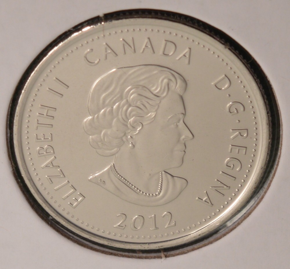 2012 CANADA 25¢ - BROCK - WITH COLOUR - BU From Mint Roll